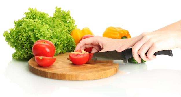 Krojenie świeżych warzyw